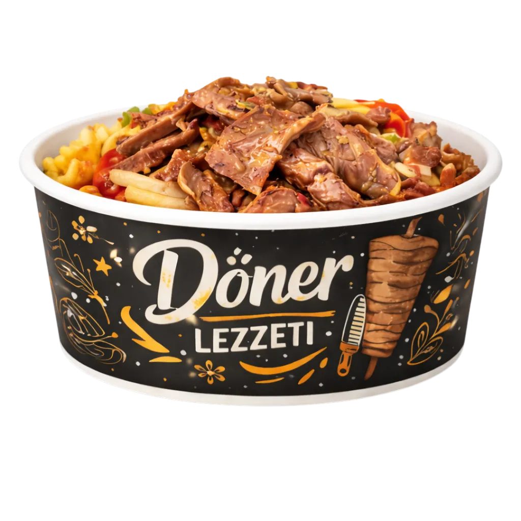 1100 cc Baskılı Karton  Kase İzmir Üretim